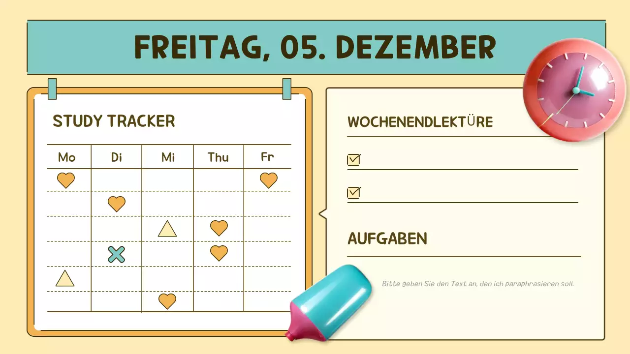 orange-grüner Pop-Klassen-Agenda-Planer