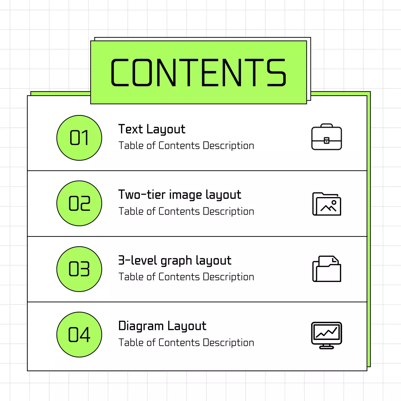 Modelo de negócio moderno verde Instagram Carousel