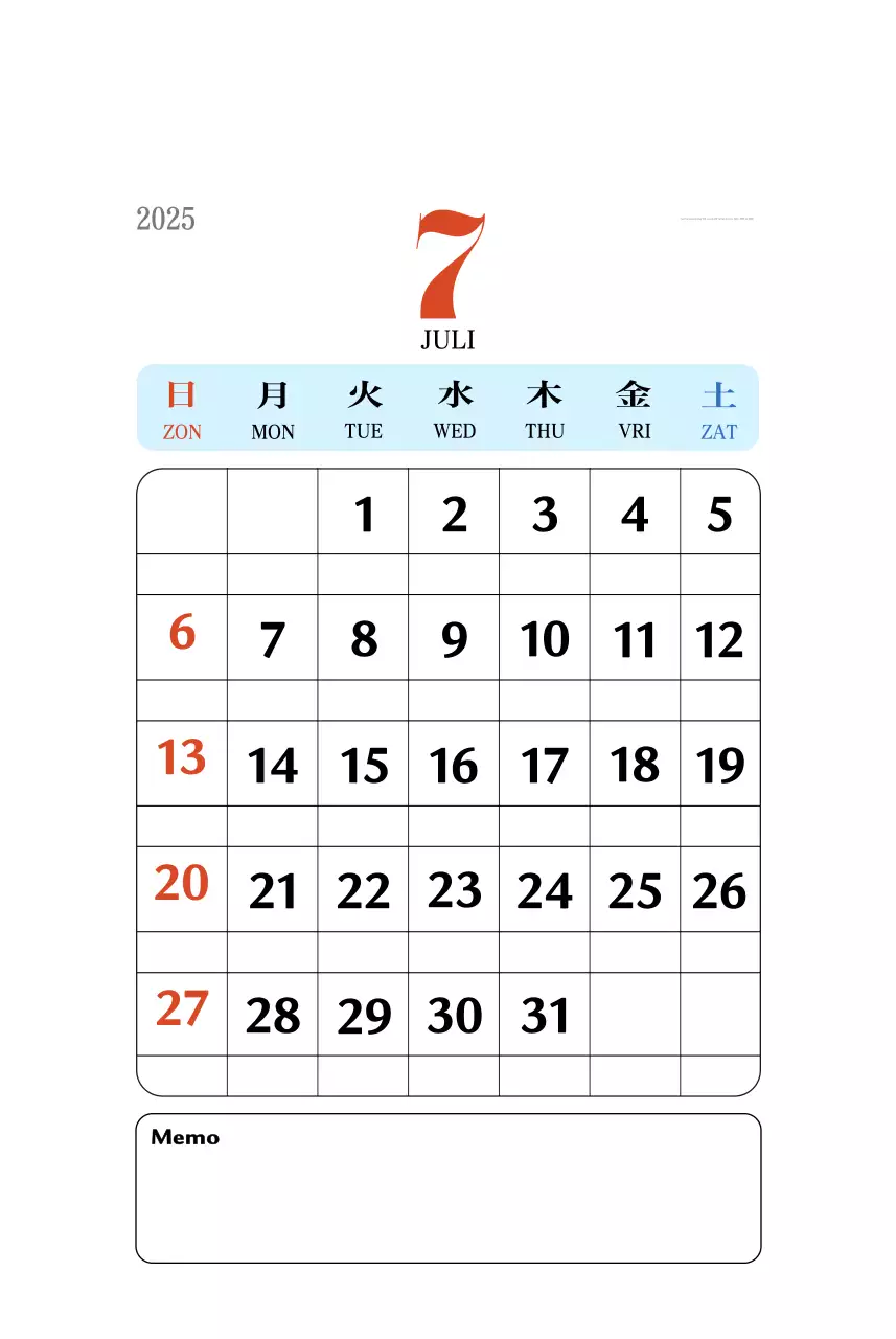 Retro concept memory kalender in rood