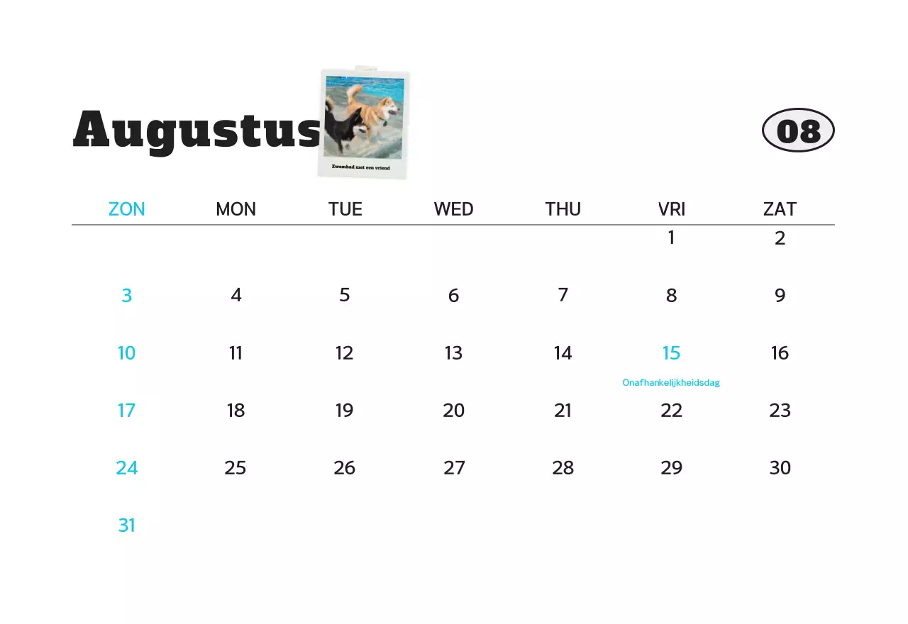 Witte schone fotokalender voor huisdieren