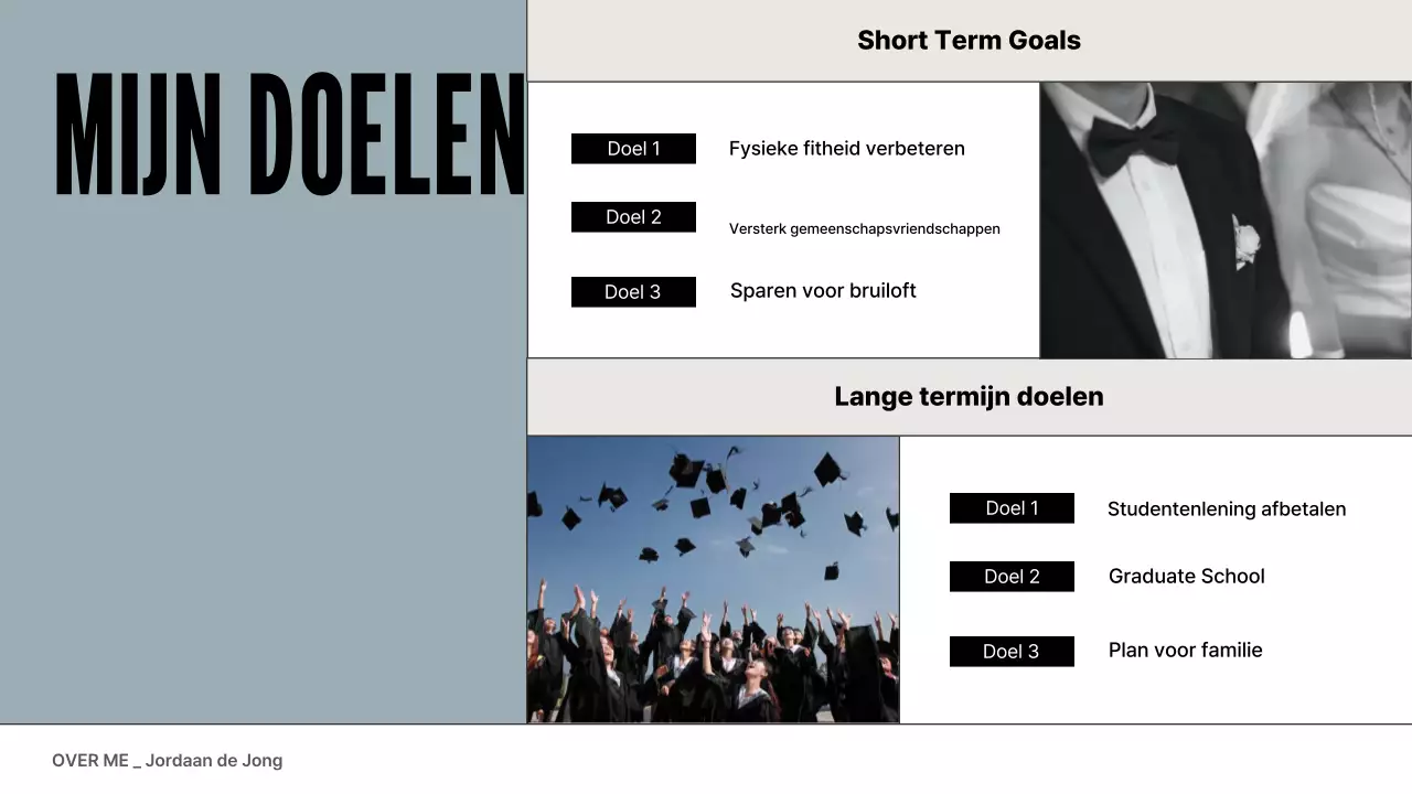 grijs blauw modern profiel portfolio