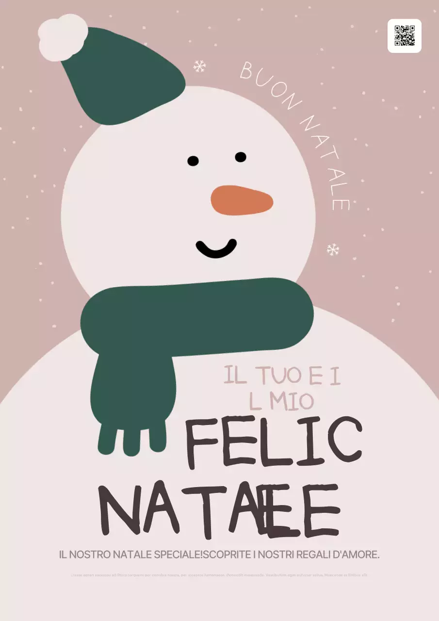 Biglietto di Natale beige accogliente
