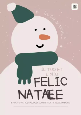 Biglietto di Natale beige accogliente