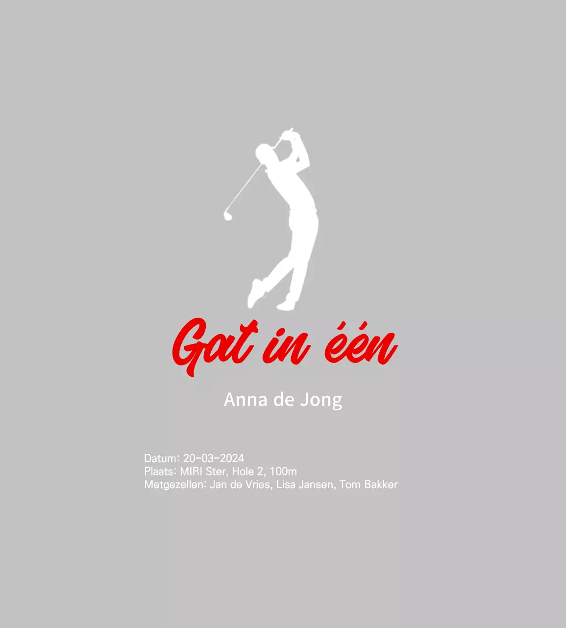 Eenvoudig golfen vieren