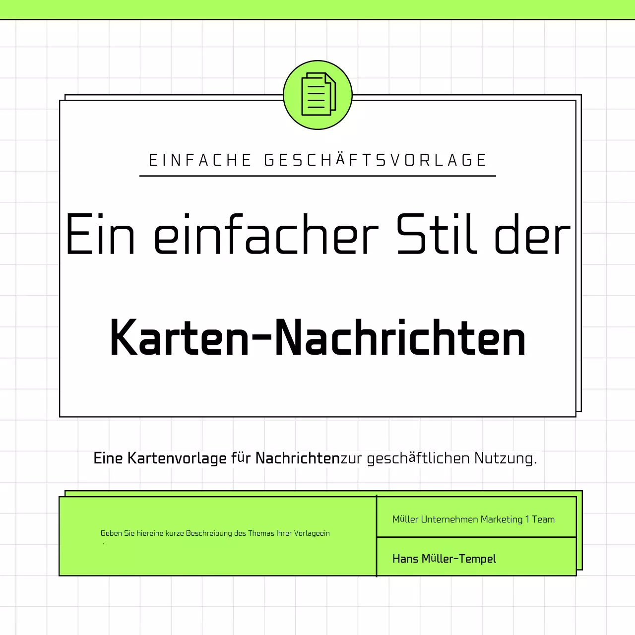 State of the Union einfache Business Vorlage