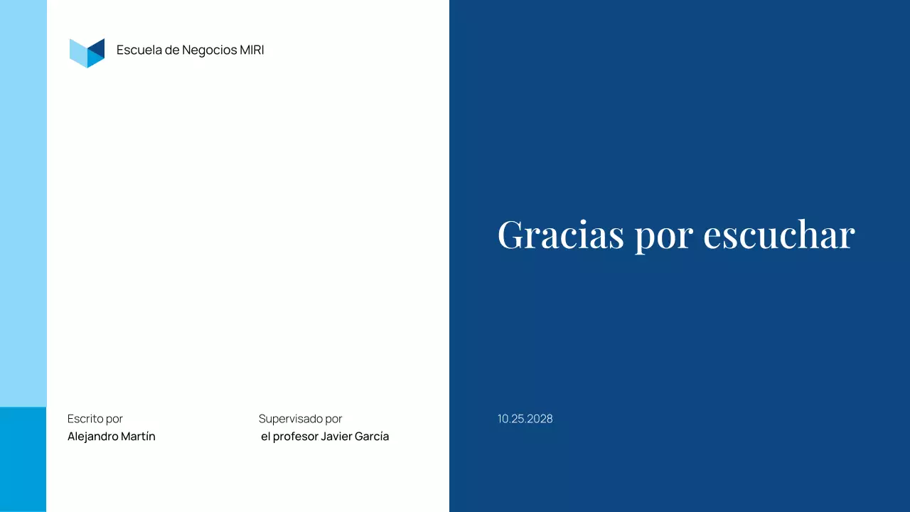 blue presentación profesional de tesis