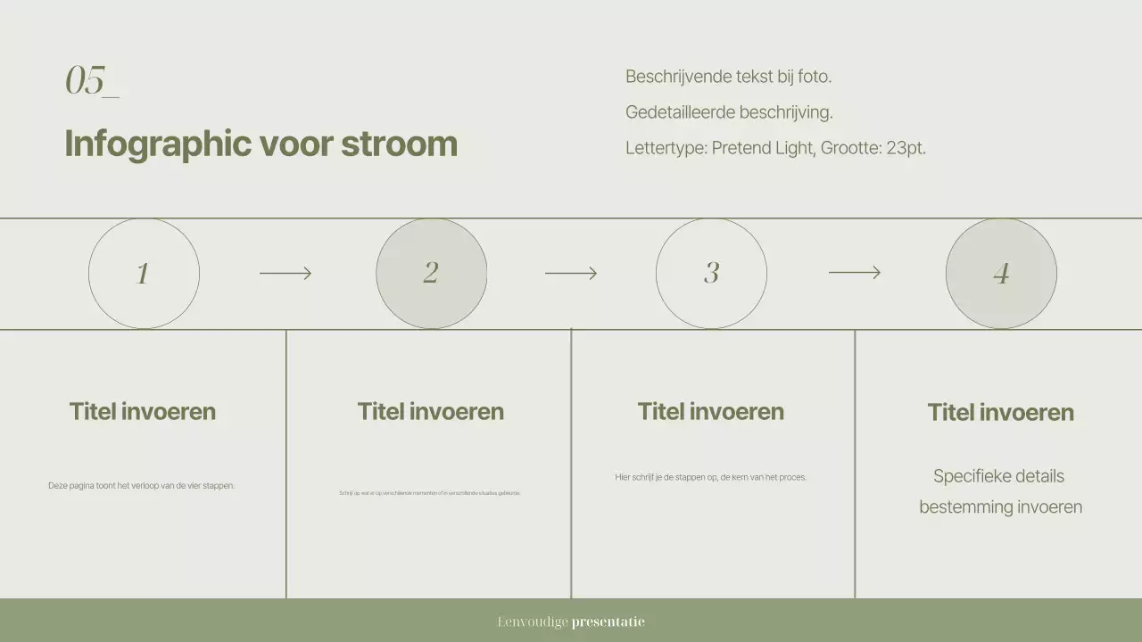 Khaki eenvoudige presentatiedocumentatie