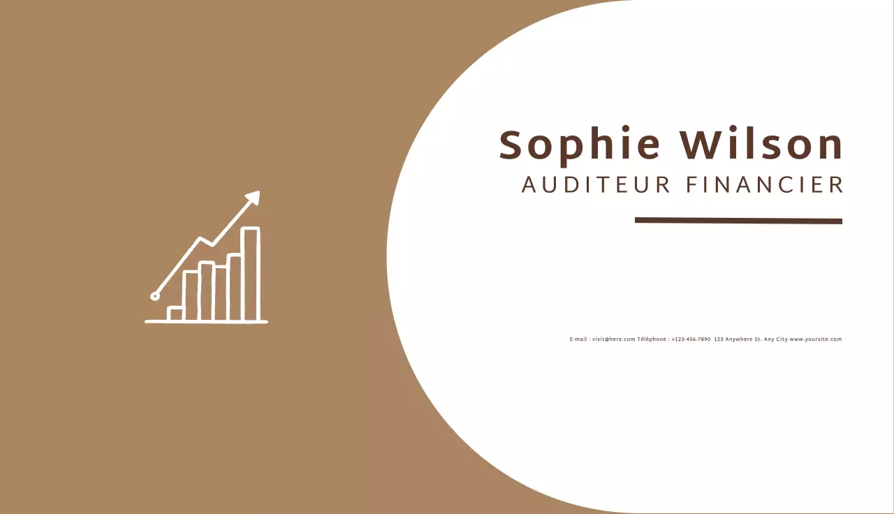 carte de visite minimale brune