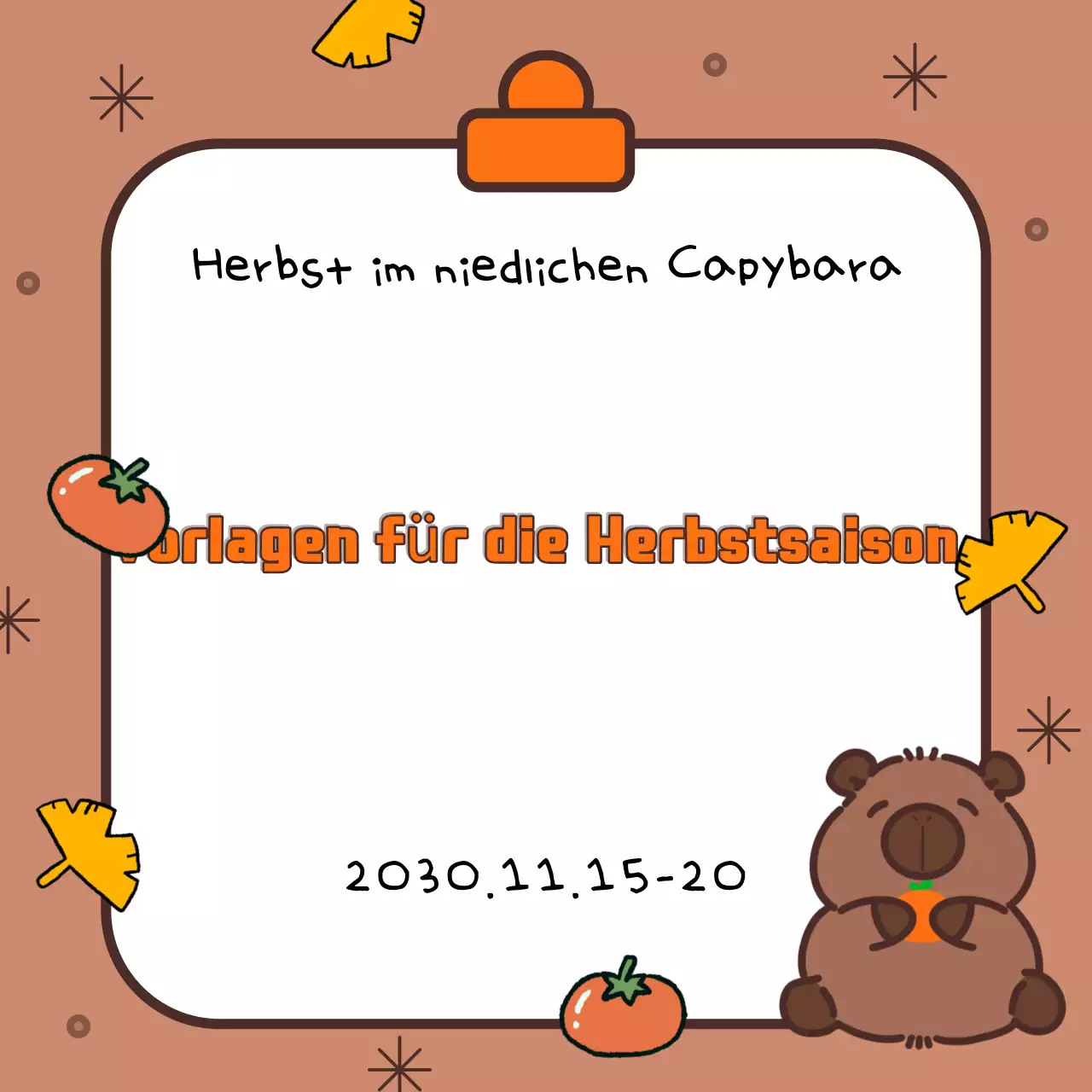 Herbstliches Gewand in Braun- und Orangetönen