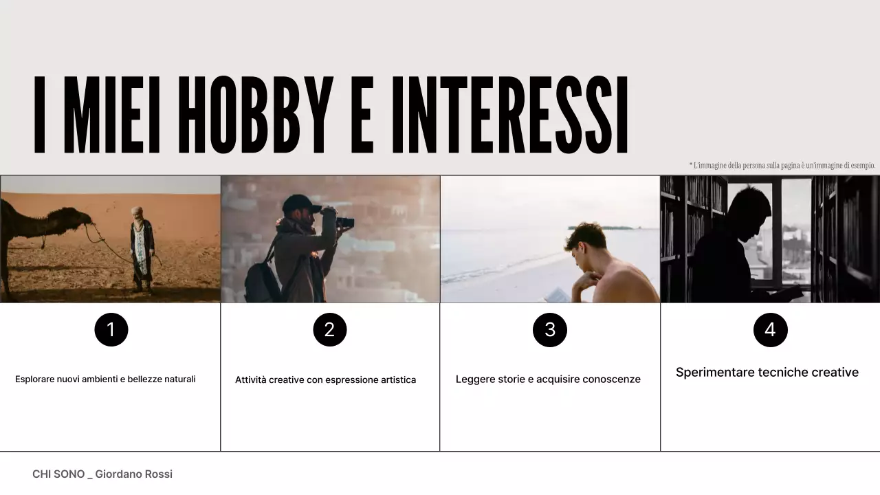 portfolio di profilo moderno grigio blu