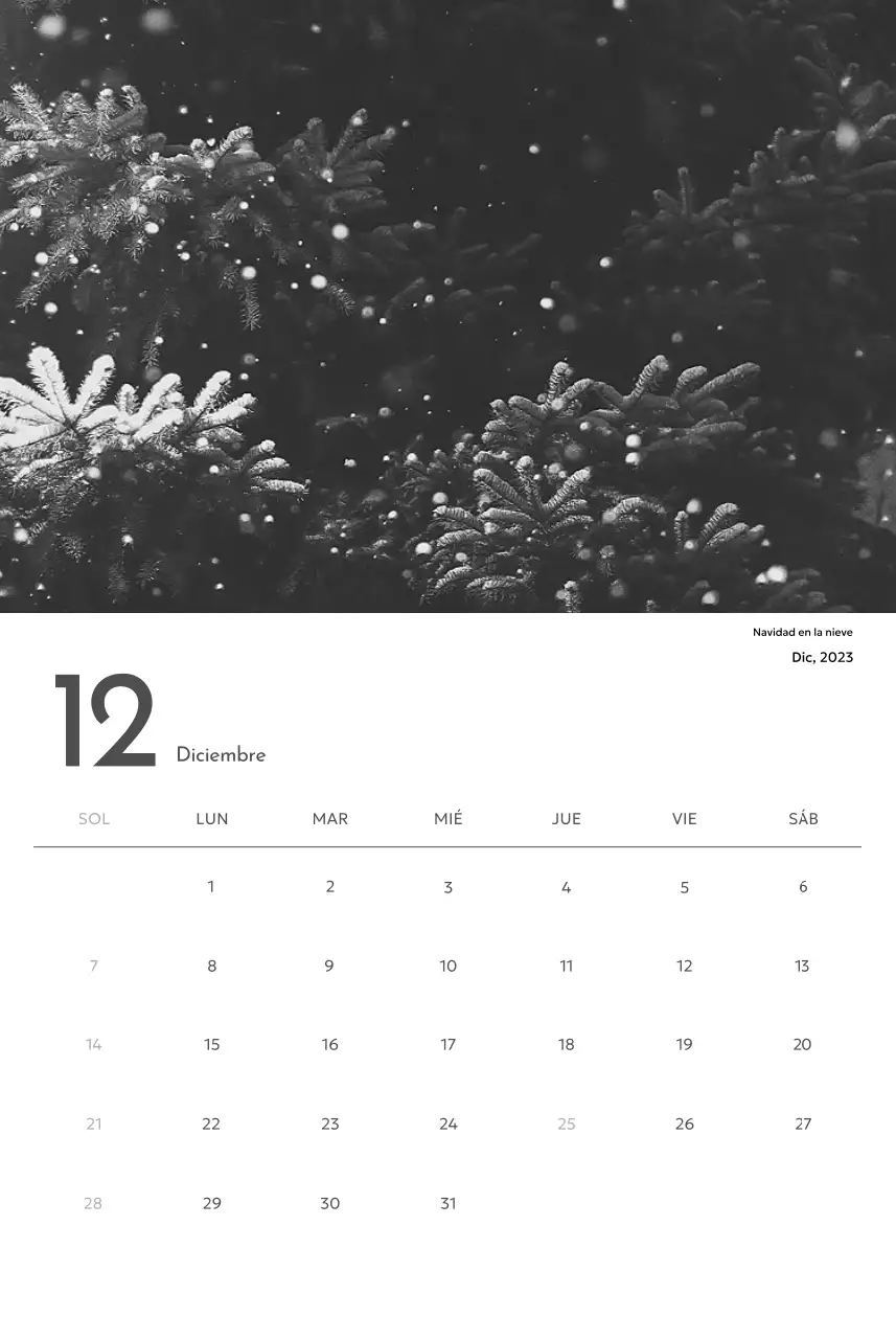 Un calendario fotográfico con un toque limpio y urbano