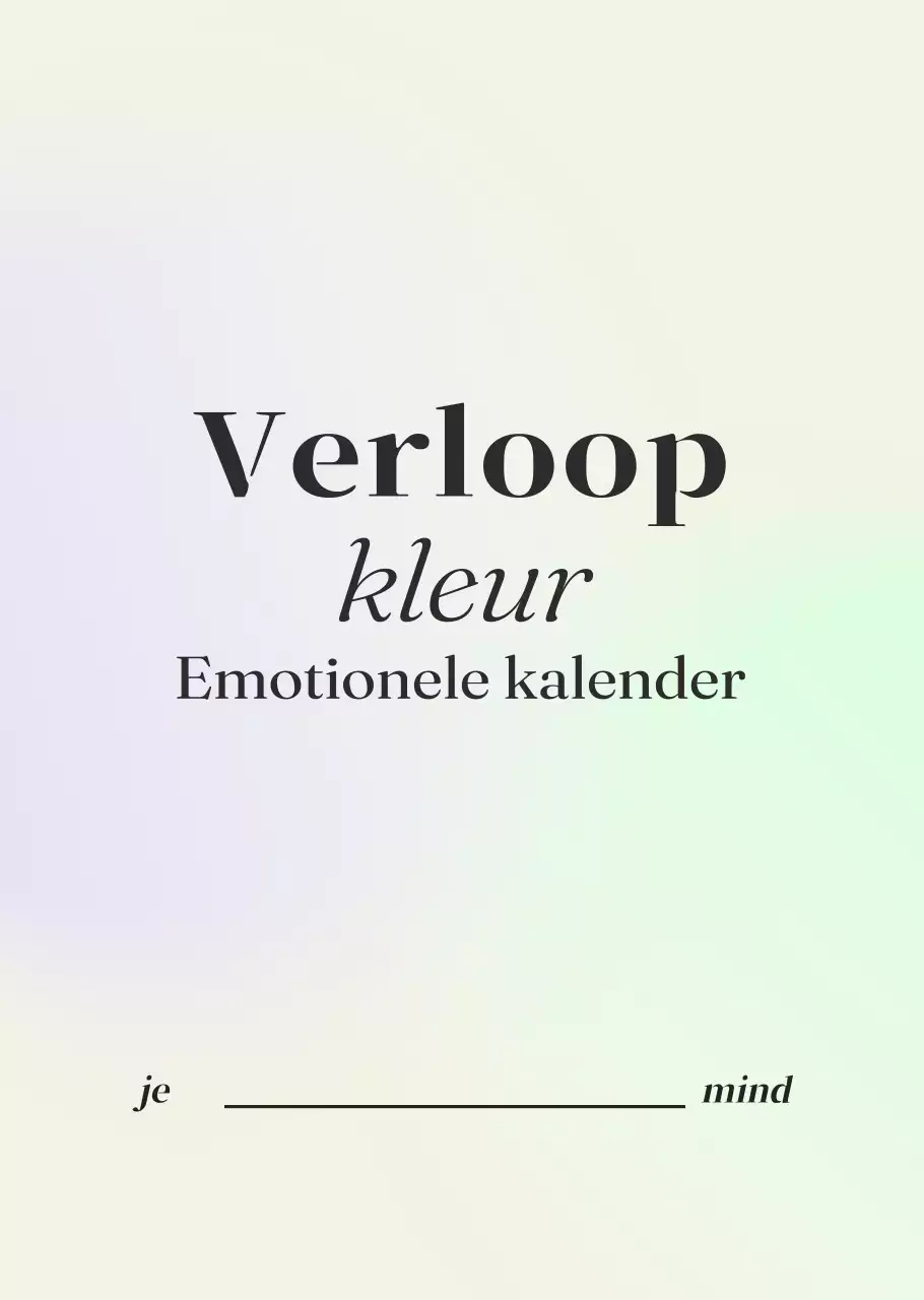 Verloop minimalistisch kalenderontwerp