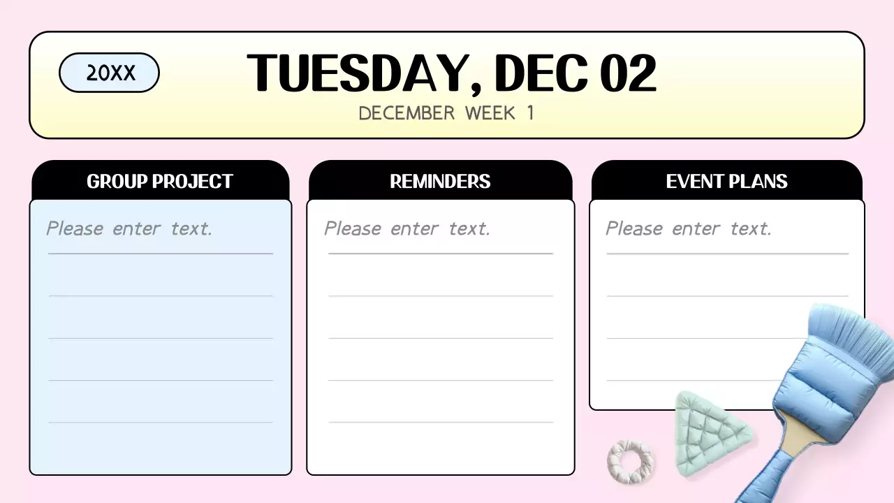 Pink Playful Class Agenda Planner Presentation