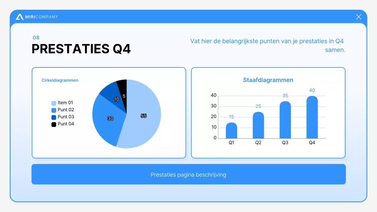 Blauwe moderne rapporten analyseren