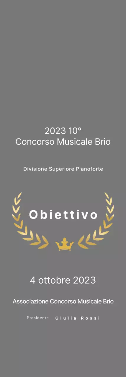 Annunci di concorsi musicali ordinari