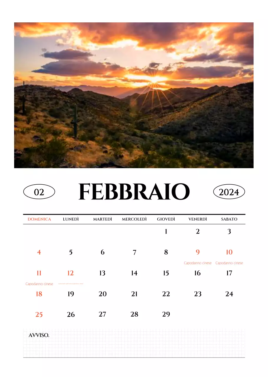 Calendario da parete in stile semplice con concetto di fotografia di viaggio emozionale in bianco e nero