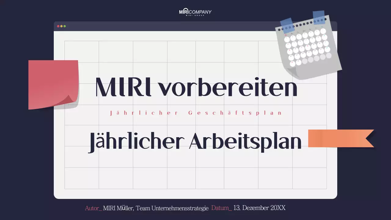 Planung eines modernen Businessplans in Marineblau