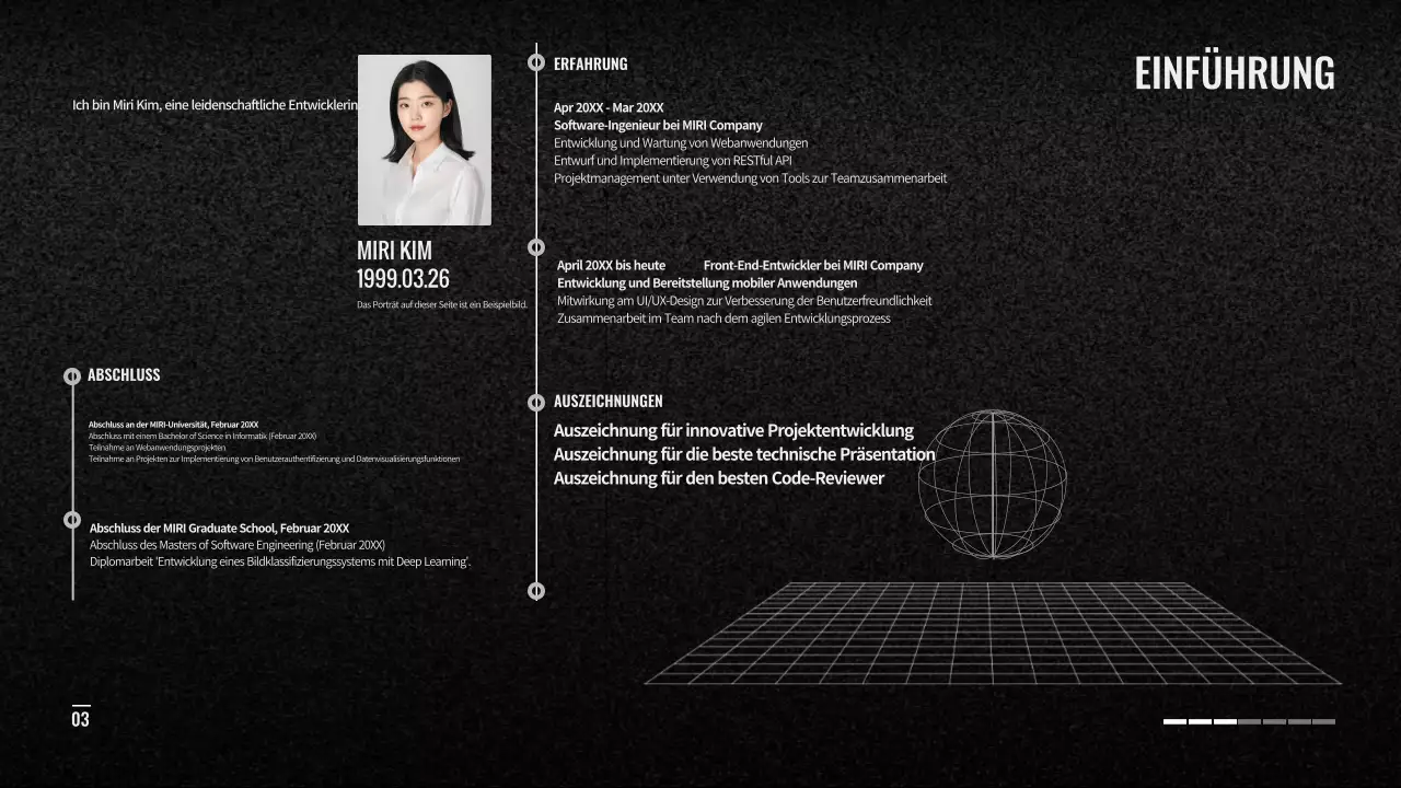 Informationen zum Black Modern-Portfolio übermitteln