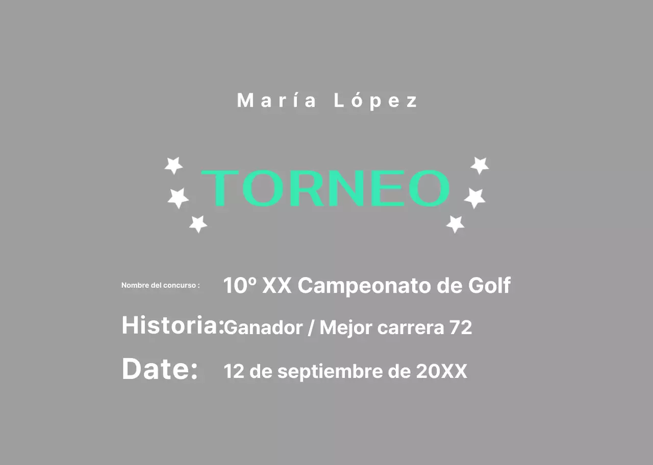 Placa Green Simple Golf