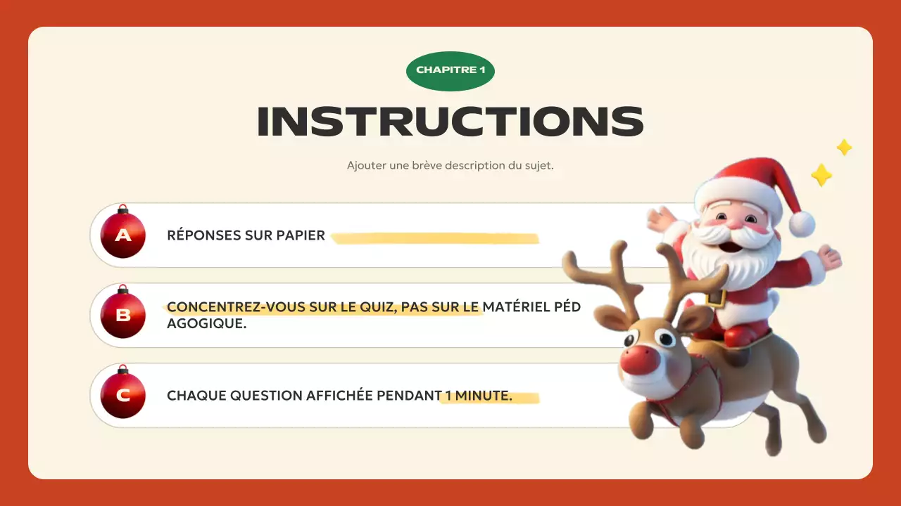 présentation festive rouge pour les fêtes de fin d'année