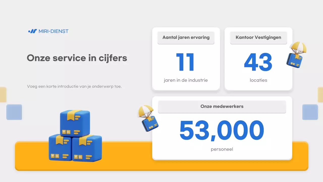 blauw modern leveringsbericht