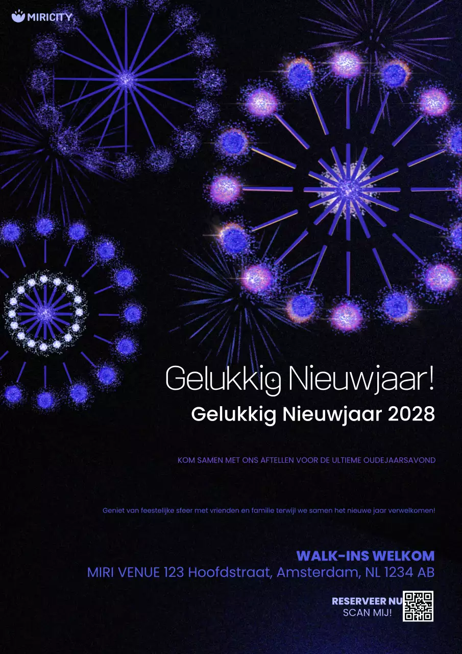 feestelijke uitnodiging paars