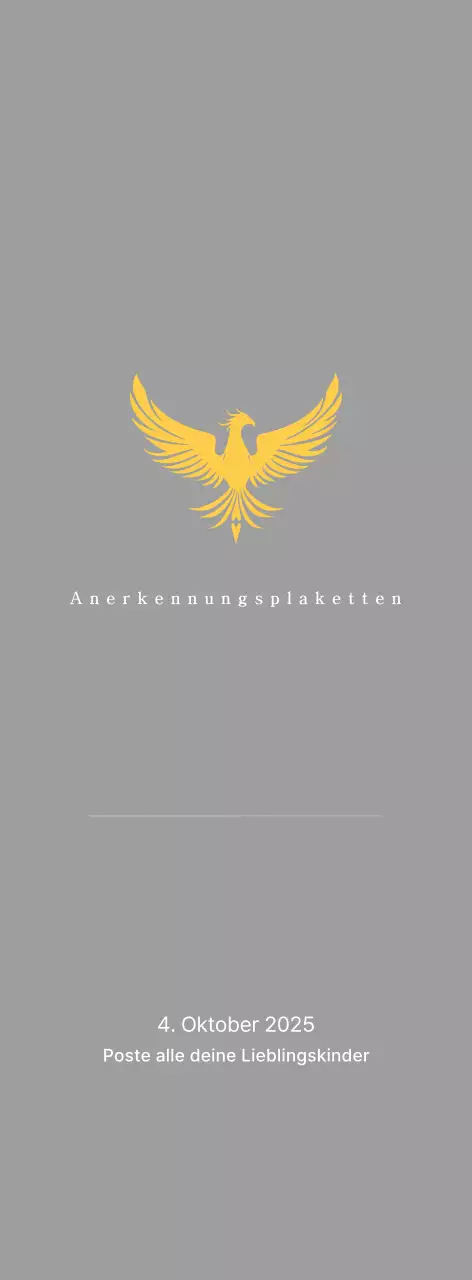 Klassische Golfturnier-Trophäe mit buntem Phönix-Dekor