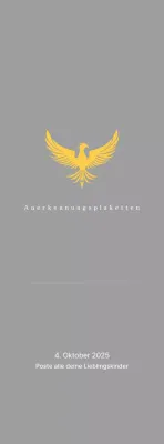 Klassische Golfturnier-Trophäe mit buntem Phönix-Dekor