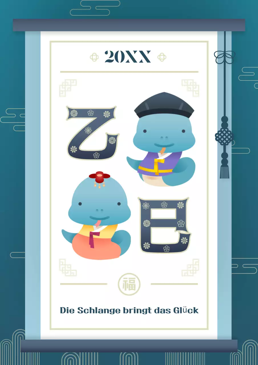 Hellblaues koreanisches Neujahrsfest