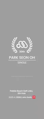 Troféu de golfe elegante com folha de louro e logótipo da empresa