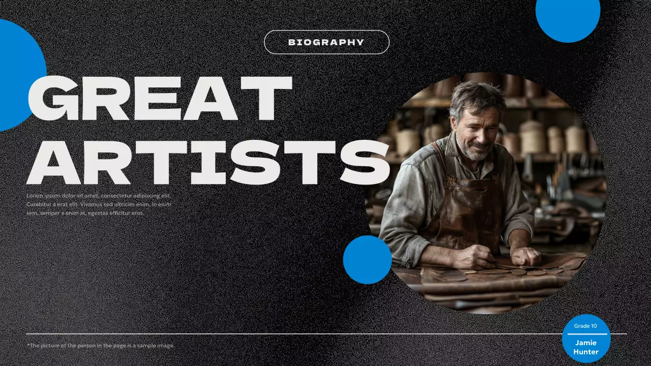 Black Vintage Artist Biography Presentation