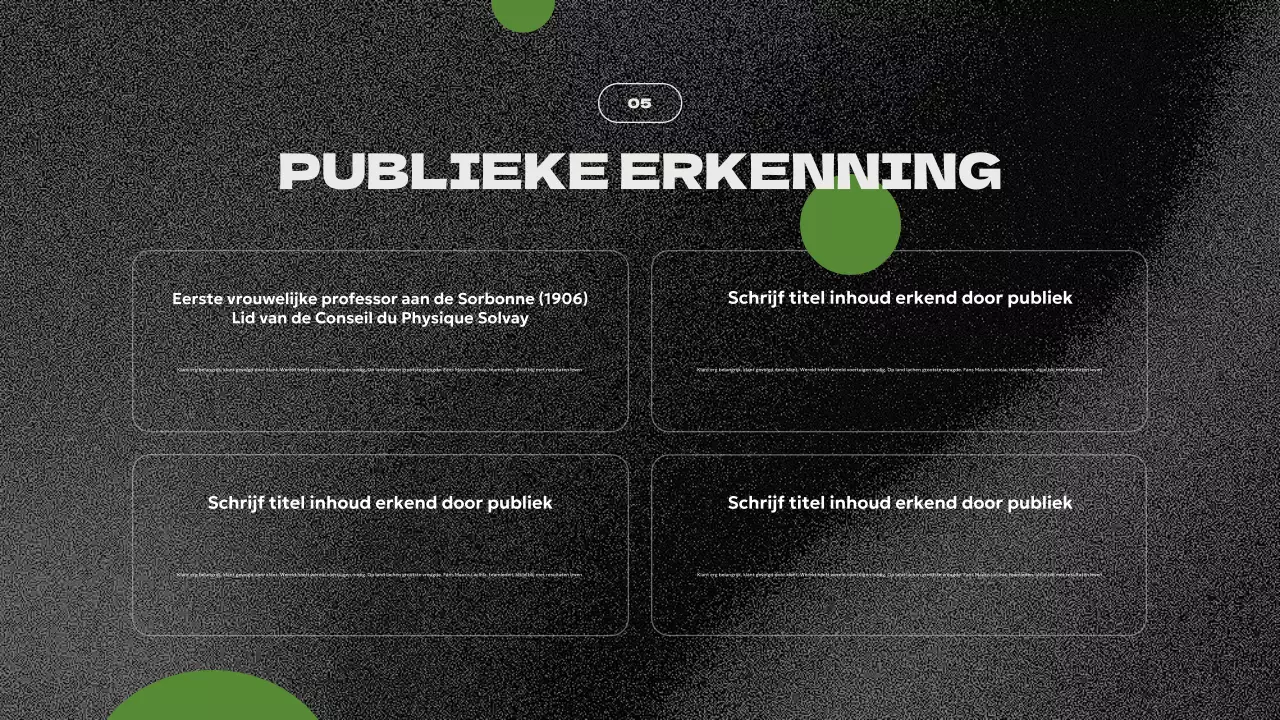 presentatie groene moderne biografie