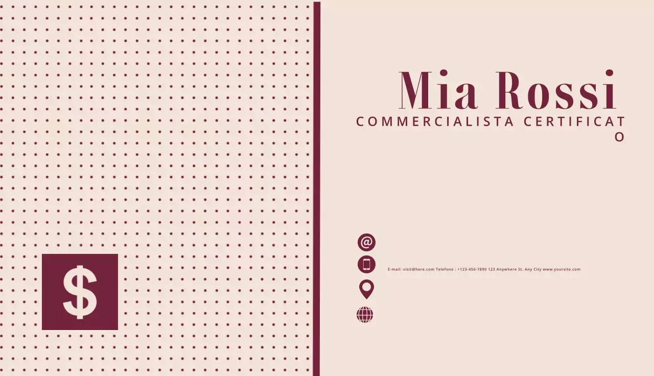 biglietto da visita classico beige