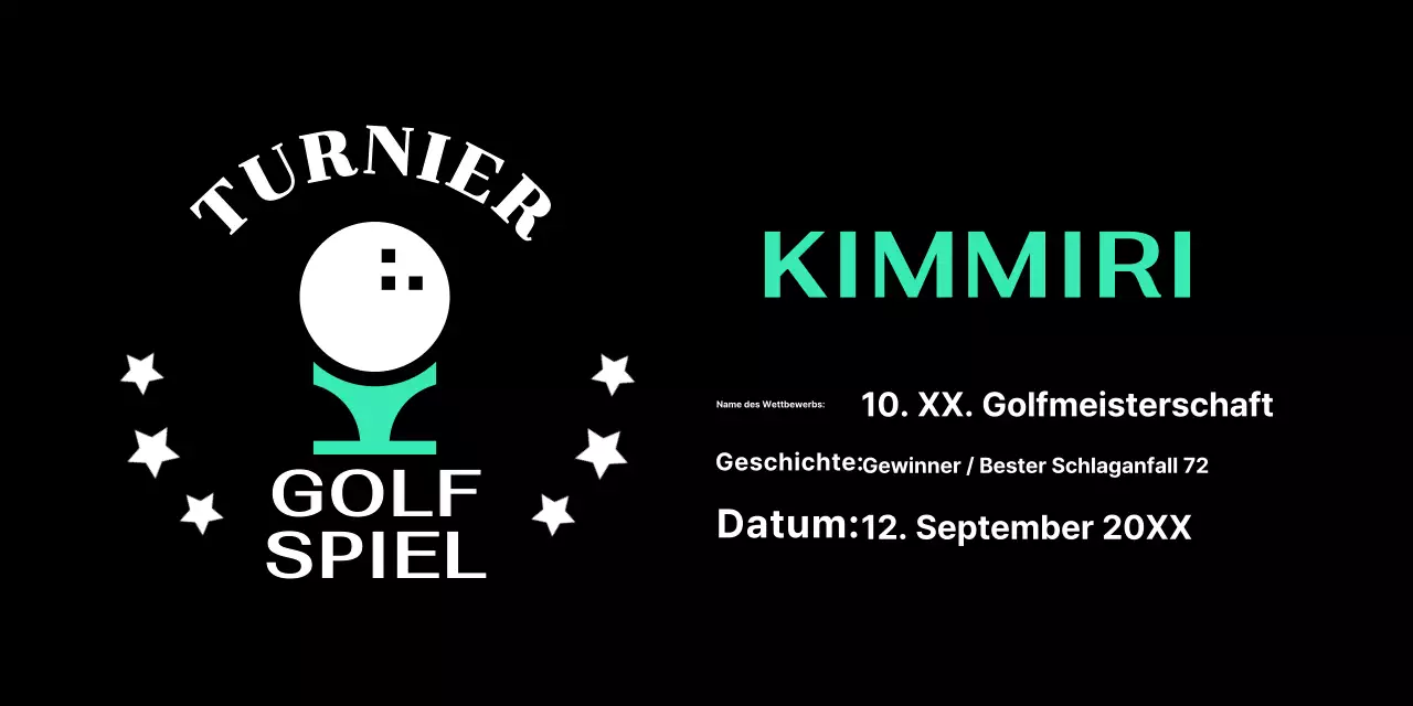 Green Simple Golf-Plakette