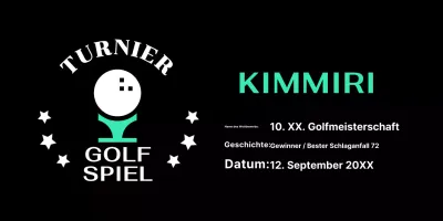 Green Simple Golf-Plakette