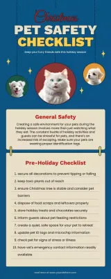 Blue Modern Pet Checklist Guide Infographic