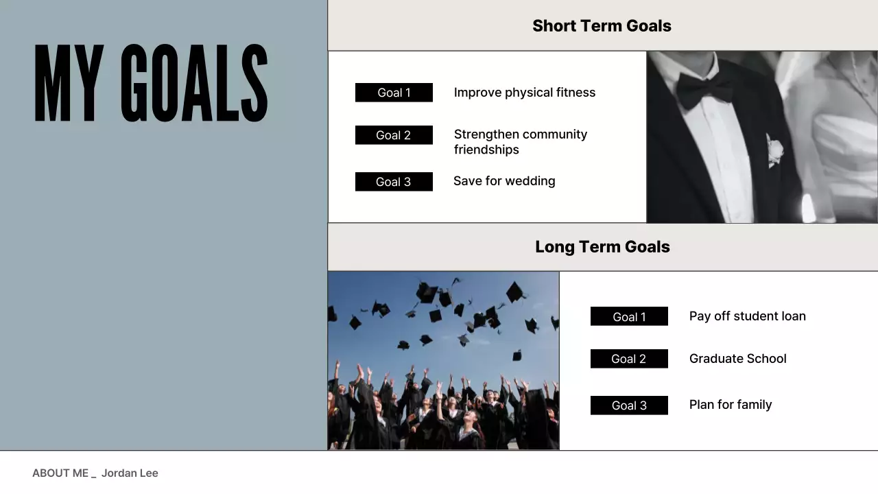 Grey Minimal Personal Introduction Presentation