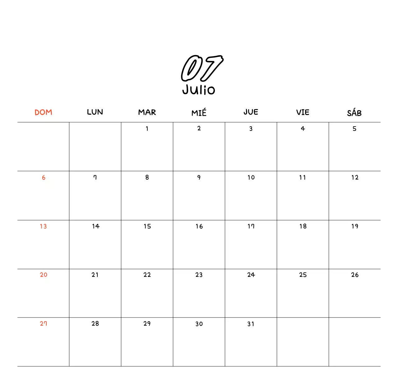 Calendario de Año Nuevo acogedor y blanco