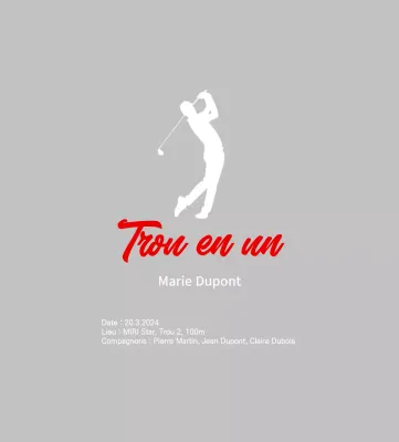 Célébrer le golf simple