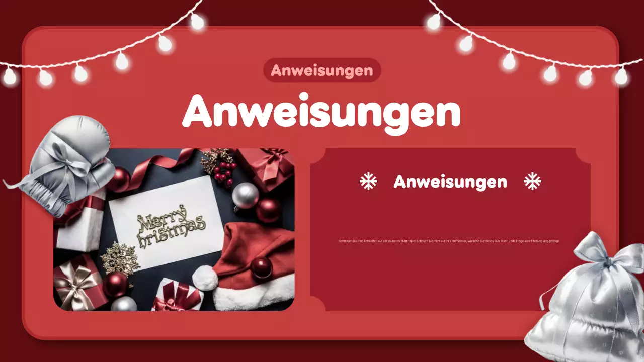 rot trendy weihnachten quiz layout
