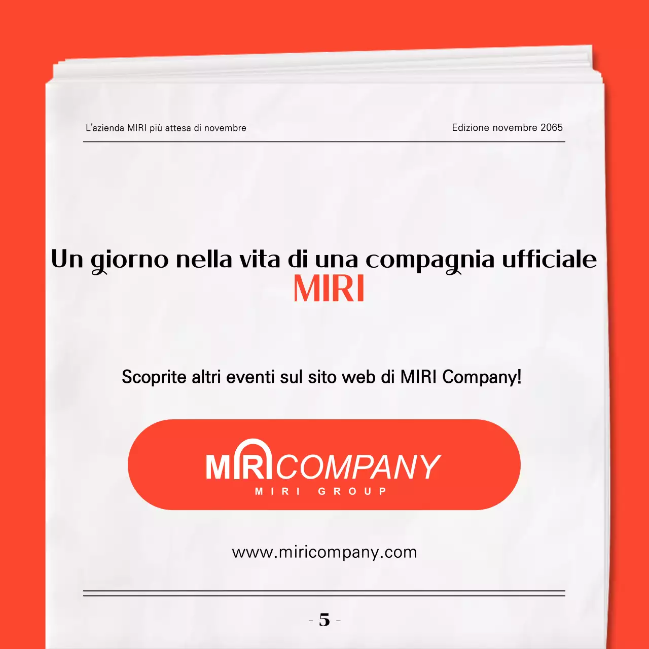 Guida agli eventi Red Modern