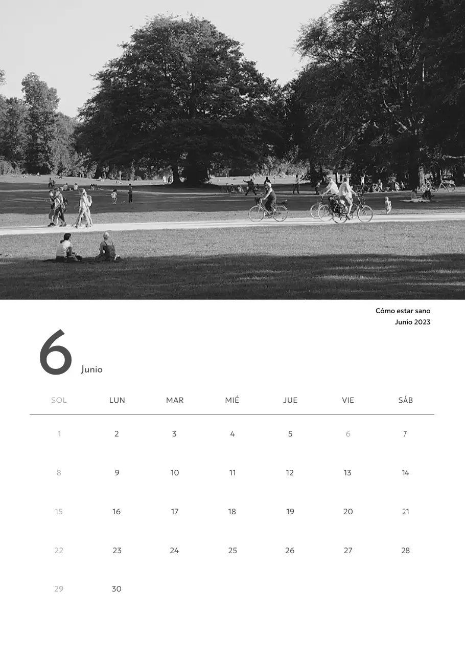 Un calendario fotográfico con un toque limpio y urbano
