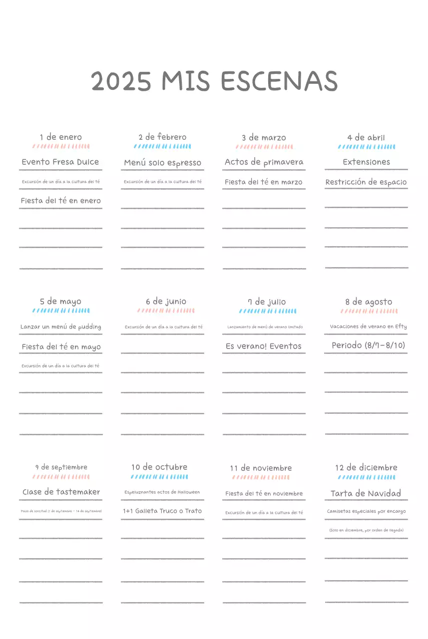 Simpáticos calendarios con adorables ilustraciones