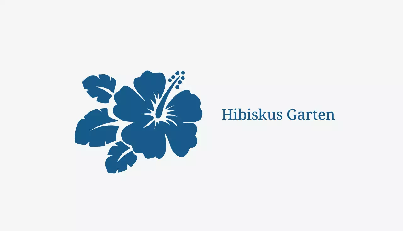 blaue botanische Visitenkarte