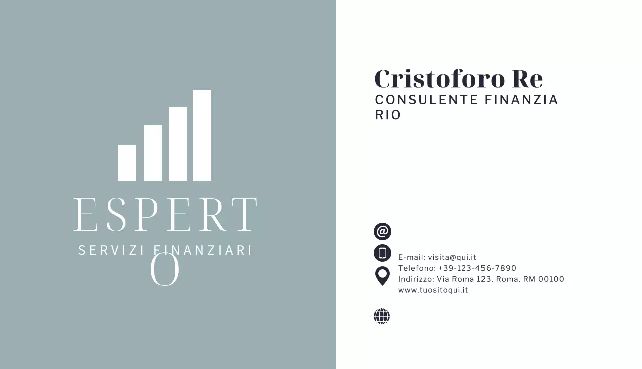 scheda finanziaria professionale grigia