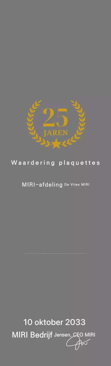 Klassieke Prestatie Plaquette