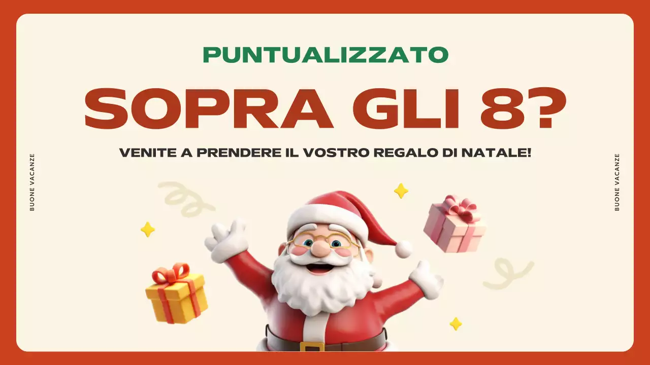 presentazione rossa festosa per le vacanze