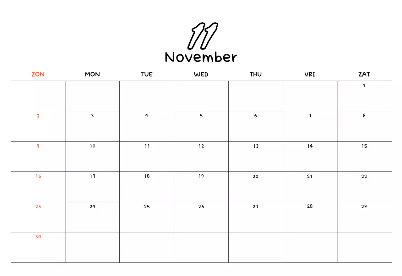 Gele nieuwjaarskalender