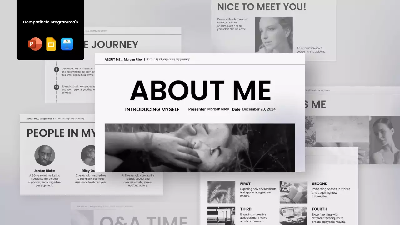 grijs wit modern presentatie portfolio