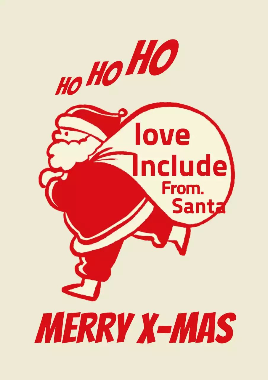 Poster thiệp Giáng sinh truyền thống màu đỏ